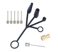 Bombas de suelo de mano para bicicletas, adaptadores de boquilla, compuerta de aire, inflables, portátiles, 4 garras, accesorios de válvulas inflables portátiles