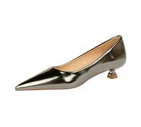 Bombas de tacón bajo para Mujeres con Tacones de Gatito y Dedo del pie Puntiagudo de 1,37 Pulgadas, Ideal para un Consumo cómodo y Ropa de Trabajo
