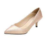 Bombas de tacón bajo para Mujeres, Tacones de Gatito de Punta de 2 Pulgadas, Ideal para Atuendo de invitado a la Boda