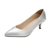 Bombas de tacón bajo para Mujeres, Tacones de Gatito de Punta de 2 Pulgadas, Ideal para Atuendo de invitado a la Boda
