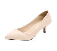 Bombas de tacón bajo para Mujeres, Tacones de Gatito de Punta de 2 Pulgadas, Ideal para Atuendo de invitado a la Boda