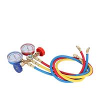 Bombas de Vacío para Aire Acondicionado Automotriz, Herramientas de Aire Acondicionado Refrigerante, Juego de Manómetro de Diagnóstico de CA con Kit de Manguera y Gancho