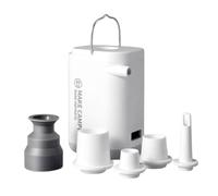 Bombas eléctricas ABS para camping con iluminación, dispositivo de inflado 2 en 1 para tiendas de campaña, barcos, configuraciones rápidas para exteriores, inflador de aire esencial para viajes para