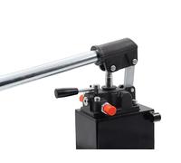 Bombas hidráulicas manuales de doble acción 12 - 25 - 45 cc, depósito de aceite 1 - 3 - 5 l (D.W. 12 ccm 3 l depósito)