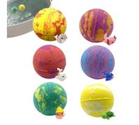 Bombas para Baño Infantiles | con Juguetes Dentro 6 Piezas de Colorida y Aromática,Juego Bombas baño Animales para niños con Juguetes Que Brillan en la Oscuridad,para el Hogar Festivas y