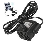Bombas solares de agua, DV 5.5V-12V 3W Mini bombas de fuente solar, 300/h de bombas de características de agua impermeables silenciosas, distancia de pulverización de 4.9 pies para el acuario, sin pa