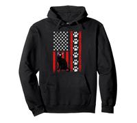 Bombay Cat 4th of July Patriotic American Flag Paws Lover Sudadera con Capucha