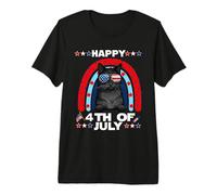 Bombay Cat Happy 4th of July Patriotic American Cats Lovers Camiseta Premium