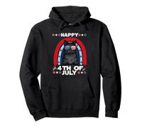 Bombay Cat Happy 4th of July Patriotic American Cats Lovers Sudadera con Capucha