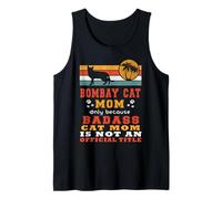 Bombay Cat Mom Retro Vintage Funny Mama Kitty Cat Lover Camiseta sin Mangas
