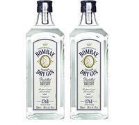Bombay Distilled London Dry Gin, 40% vol., 70 cl / 700 ml, Ginebra infusionada al vapor con 8 botánicos exóticos seleccionados a mano (Paquete de 2)