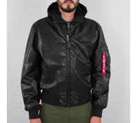Alpha Industries MA-1 D-Tec Faux Leather Chaquetas de cuero Talla S - Negro