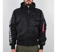 ALPHA INDUSTRIES Chaqueta de entretiempo 'MA-1 D-Tec SE' negro / blanco, Talla XXXL
