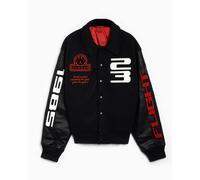 Bomber con parches Relaxed Jordan Varsity para hombre Negro S