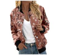 Bomber Mujer Primavera, Cazadora Mujer Primavera Bomber Ligera para Mujer Fina Estilo Elegantechaqueta De Moto Slim-Fit Outwear Streetwear Jacket Abrigo Entretiempo Mujer Chaqueta De Mujer
