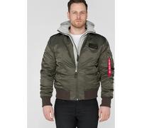 ALPHA INDUSTRIES Flight JacketMA-1 D-Tec Chaqueta, Gris (Black 04), L para Hombre