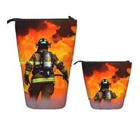 Bombero Bombero Llama Telescópico Estuche Pop-Up Estuche Para Lápices Portable Portalápices Para Adolescentes Hombres Adultos