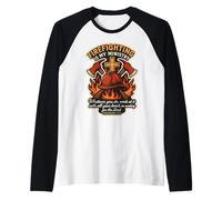 Bombero Cristiano La Lucha contra Incendios es mi Ministerio Bombero Camiseta Manga Raglan