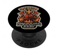 Bombero Cristiano La Lucha contra Incendios es mi Ministerio Bombero PopSockets PopGrip Adhesivo