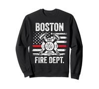 Bombero de línea roja Delgada del Departamento de Bomberos de Boston Massachusetts Sudadera
