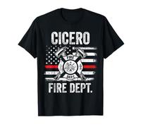 Bombero de línea roja delgada del Departamento de Bomberos de Cicero Illinois Camiseta