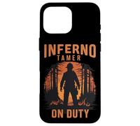 Bombero de Tierra Silvestre con Cita de domador de Infierno de Rescate de Bomberos Carcasa para iPhone 16 Pro MAX