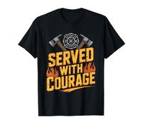 Bombero Jubilado Thin Red Line Camiseta