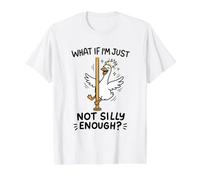 Bombero Pole Goose No es lo Suficientemente Tonto Divertido Camiseta gráfica económica, Hombre, Blanco, L