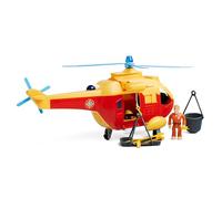 Bombero Sam Helicóptero Wallaby II Update, Rotor automático, luz, Sonido, cabrestante, Figura de Tom, Accesorios, 34 cm, a Partir de 3 años