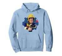 Bombero Sam - Marcha de Agua Sudadera con Capucha, Unisex para Adultos, Azul Polvoriento, S