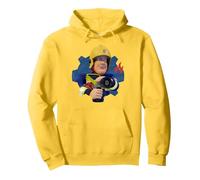Bombero Sam - Marcha de Agua Sudadera con Capucha, Unisex para Adultos, Limón, S
