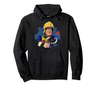 Bombero Sam - Marcha de Agua Sudadera con Capucha, Unisex para Adultos, Negro, S