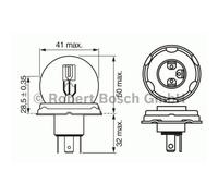Bombilla BOSCH R2 Pure Light 12V, 45/40W