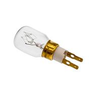 Bombilla Compatible para Frigorífico y Microondas Whirlpool y Fagor | Repuesto de Alta Resistencia Térmica | 15W Luz Clara, Uniforme y Duradera | Instalación Sencilla Conectores Fast-On