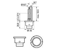 PHILIPS LÃ¡mpara de Xenon para TOYOTA: Avensis, Auris, RAV4, Land Cruiser, GT 86 & MAZDA: CX-5, 3, 6, CX-9 & LEXUS: IS, GS, RX, LS (Ref: 42402XV2C1)