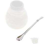 Bombilla de acero inoxidable para el té mate y el tubo de beber Matcha 19,5 cm de longitud lavable