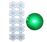 Bombilla de Chip 3V 3W, Cuentas LED Verdes de Alta Potencia, Módulo Píxeles de Luz Verde, Pequeños Lampon Con Disipador de Calor de Aluminio PCB Board COB Para Foco Pinspot (10 Unidades)