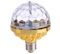 Bombilla de discoteca 6W dorada decorativa romántica LED colorida bola de discoteca giratoria para suministros de fiesta