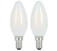 Bombilla de filam. LED, E14, 470lm rell. 40W, amperio. bug., mte, blc chd, 2p.