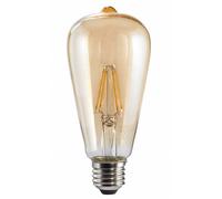 Bombilla de filam. LED, E27, 400lm rell. 35W, amperios. vintage, ámbar, blc chd