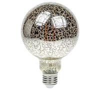 Bombilla De Filamento Led Crackle Glaseada 4W, G95, E27, 1800K, 200Lm, Regulable