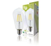Bombilla de filamento LED retro atenuable E27 ST64 clara de 4 W, 345 lm y 2700 K
