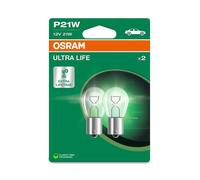 OSRAM ULTRA LIFE, P21W, Doble Blister, (2 lámparas)