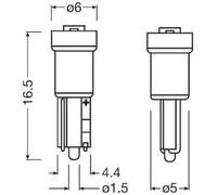 Bombilla de la luz de freno W2x4.6d LED 2723DWP-2BL OSRAM