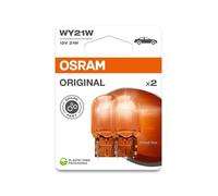 OSRAM ORIGINAL 12V, WY21W, 7504-02B, base de cuña de vidrio, lámpara de señal halógena, doble ampolla (2 lámparas)