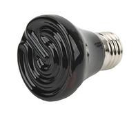 Bombilla de Lámpara de Calor para Reptiles, Emisor de Cerámica, Lámpara de Calefacción Anfibia, Mini Cerámica de Calor Infrarrojo para Reptiles Lagartos (50W Negro)