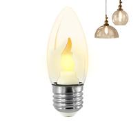 Bombilla de luz de llama genérica - 3 W LED Flicker Effect Lamp | E27 E14 Base Decorative Bulb | Golden Yellow 2700k Realistic Candle, Halloween Christmas Atmosphere Lighting, Energy Saving