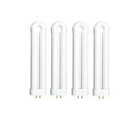 Bombilla de Repuesto Bug Zapper para Lámpara de 15 Vatios Que Atrae Insectos, 7.5 Pulgadas, FUL, 15 W, BL, en Forma de U, Paquete de 4