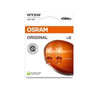OSRAM ORIGINAL - BASE DE CUÑA - WY5W Bombilla adicional - PAQUETE DE 2