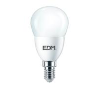 BOMBILLA ESFERICA E14 7W 806 lm 4000K LUZ DIA Ø4,8x9,5cm EDM
